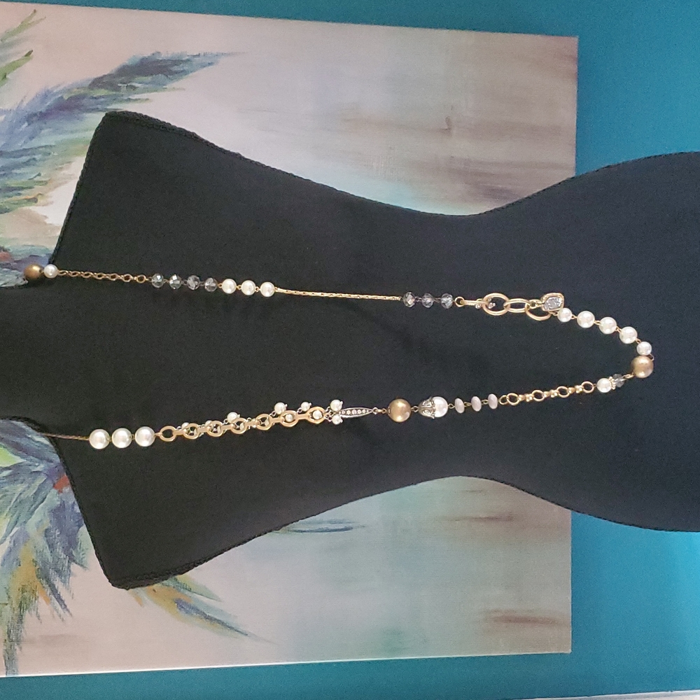 Necklace with Gold/Silver/Pearl/Beads